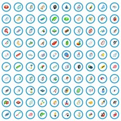Poster - 100 time management icons set in isometric 3d style for any design vector illustration