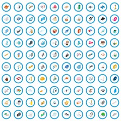 Poster - 100 tools icons set in isometric 3d style for any design vector illustration