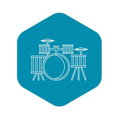 Poster - Drums icon. Outline illustration of drums vector icon for web