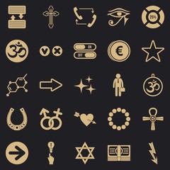 Fototapete - Pointer icons set. Simple set of 25 pointer vector icons for web for any design