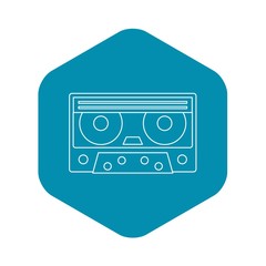 Wall Mural - Cassette tape icon. Outline illustration of cassette tape vector icon for web