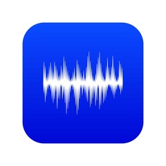 Poster - Audio digital equalizer technology icon digital blue for any design isolated on white vector illustration