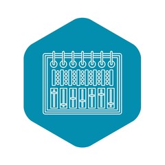 Poster - Sound studio record equipment icon. Outline illustration of sound studio record equipment vector icon for web