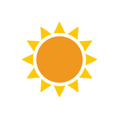 Poster - Sun icon on background for graphic and web design. Simple vector sign. Internet concept symbol for website button or mobile app.