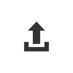 Poster - Upload icon in simple design. Vector illustration