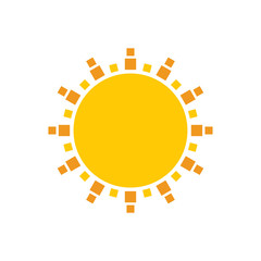 Poster - Sun icon on background for graphic and web design. Simple vector sign. Internet concept symbol for website button or mobile app.