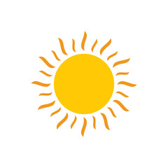 Poster - Sun icon on background for graphic and web design. Simple vector sign. Internet concept symbol for website button or mobile app.
