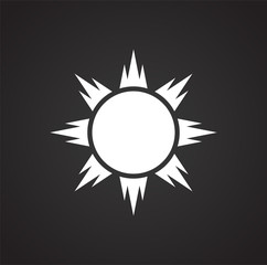 Poster - Sun icon on background for graphic and web design. Simple vector sign. Internet concept symbol for website button or mobile app.