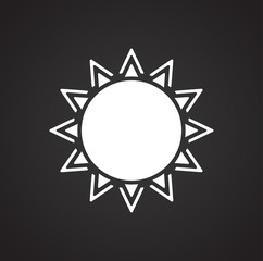 Poster - Sun icon on background for graphic and web design. Simple vector sign. Internet concept symbol for website button or mobile app.
