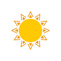 Poster - Sun icon on background for graphic and web design. Simple vector sign. Internet concept symbol for website button or mobile app.
