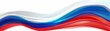 Flag Of Russia, Russian Federation. Bright template for festive decoration.