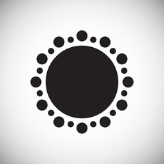 Poster - Sun icon on background for graphic and web design. Simple vector sign. Internet concept symbol for website button or mobile app.