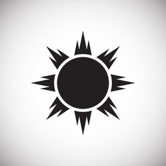Poster - Sun icon on background for graphic and web design. Simple vector sign. Internet concept symbol for website button or mobile app.