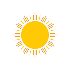 Poster - Sun icon on background for graphic and web design. Simple vector sign. Internet concept symbol for website button or mobile app.