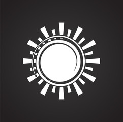 Poster - Sun icon on background for graphic and web design. Simple vector sign. Internet concept symbol for website button or mobile app.