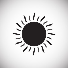 Poster - Sun icon on background for graphic and web design. Simple vector sign. Internet concept symbol for website button or mobile app.