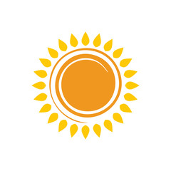 Poster - Sun icon on background for graphic and web design. Simple vector sign. Internet concept symbol for website button or mobile app.