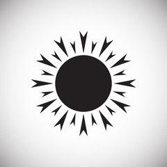 Poster - Sun icon on background for graphic and web design. Simple vector sign. Internet concept symbol for website button or mobile app.