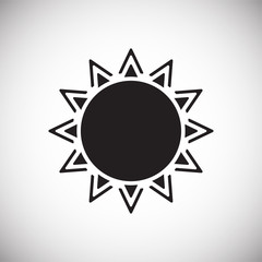 Poster - Sun icon on background for graphic and web design. Simple vector sign. Internet concept symbol for website button or mobile app.