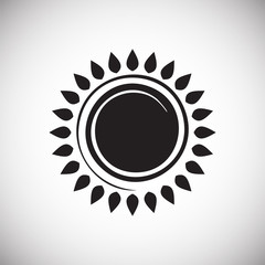 Poster - Sun icon on background for graphic and web design. Simple vector sign. Internet concept symbol for website button or mobile app.