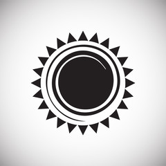 Poster - Sun icon on background for graphic and web design. Simple vector sign. Internet concept symbol for website button or mobile app.
