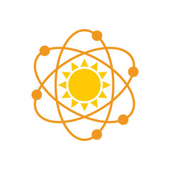 Poster - Sun icon on background for graphic and web design. Simple vector sign. Internet concept symbol for website button or mobile app.