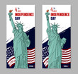 Independence Day of America leaflets templates Statue of Liberty