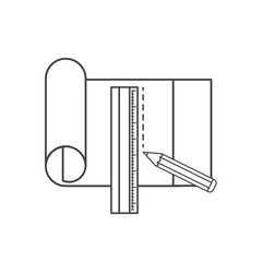 Sticker - construction plan isolated icon