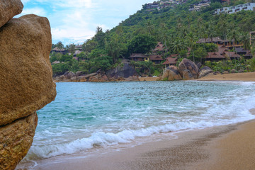 sea rocky coast in summer