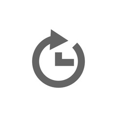 Poster - Arrow, time icon. Element arrow icon. Premium quality graphic design icon. Signs and symbols collection icon for websites, web design, mobile app