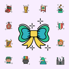 Poster - Bow, green icon. St.Patricks day icons universal set for web and mobile