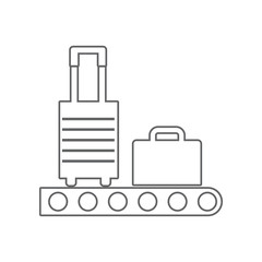 Poster - Conveyor Belt with baggage icon. Element of Airport for mobile concept and web apps icon. Outline, thin line icon for website design and development, app development