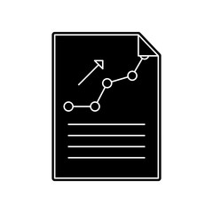 Poster - report on paper icon. Element of Banking for mobile concept and web apps icon. Glyph, flat icon for website design and development, app development