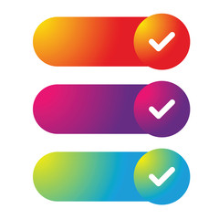Fototapete - Colorful Web Button set