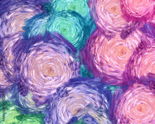 Impressionism wall art print. Vincent Van Gogh style oil painting. Swirl spla...