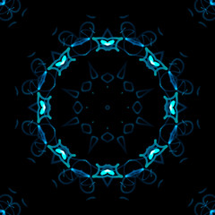 Poster - abstract graphic structure of many glowing lines and particles. futuristic connection concept. creat