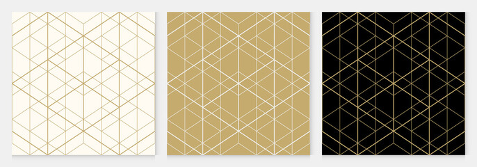 Background pattern seamless geometric abstract gold luxury color vector.