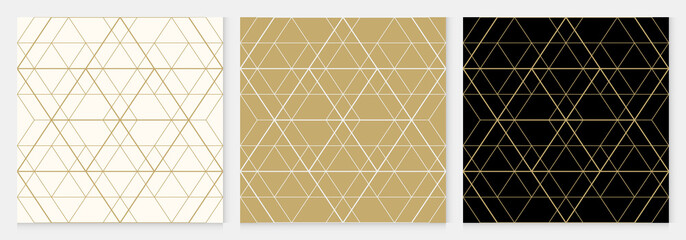 Aufkleber - Background pattern seamless geometric abstract gold luxury color vector.