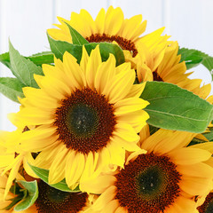 Fotomurales - Bouquet of sunflowers.