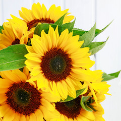 Fotomurales - Bouquet of sunflowers.
