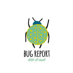 Fototapete - Funny beetle, bug character for your design