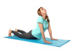 © Pixel-Shot - Mature woman practicing yoga on white background