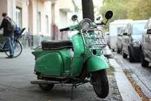 Vintage Scooter In The Street