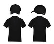 © marijaobradovic - Black polo t shirt and baseball cap. illustration