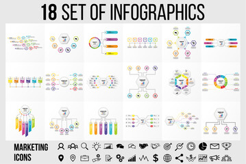 Poster - vector infographics elements template design . business data visualization timeline with marketing i