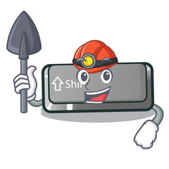 Sticker - Miner button shift in the cartoon shape