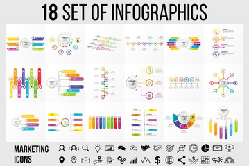 Poster - Vector Infographics Elements Template Design . Business Data Visualization Timeline with Marketing Icons most useful can be used for presentation, diagrams, annual reports, workflow layout
