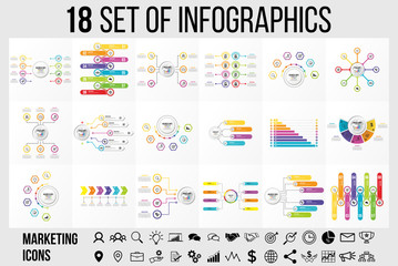 Poster - vector infographics elements template design . business data visualization timeline with marketing i