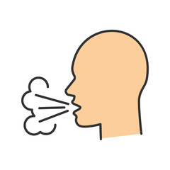 Sticker - Coughing color icon