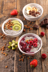 Wall Mural - chia pudding with granola and fruit